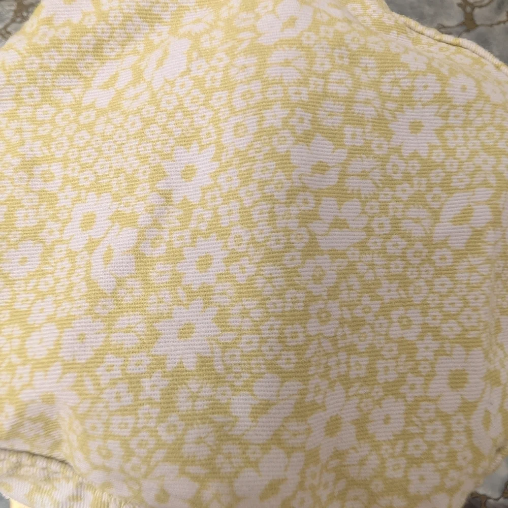 Billabong Yellowish Lime Green and White Floral Kids Bucket Hat 100%cotton